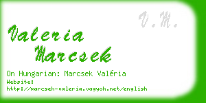 valeria marcsek business card