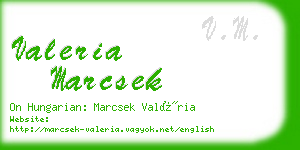 valeria marcsek business card